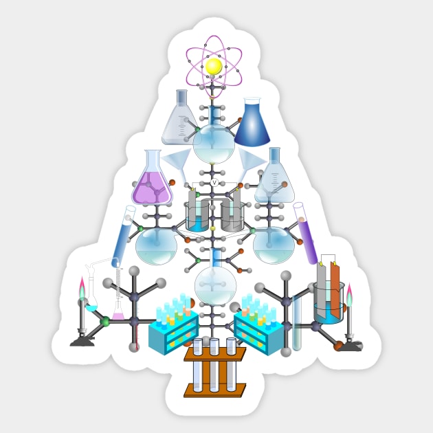 Oh Chemist Tree, Oh Christmas Tree Sticker by Gravityx9